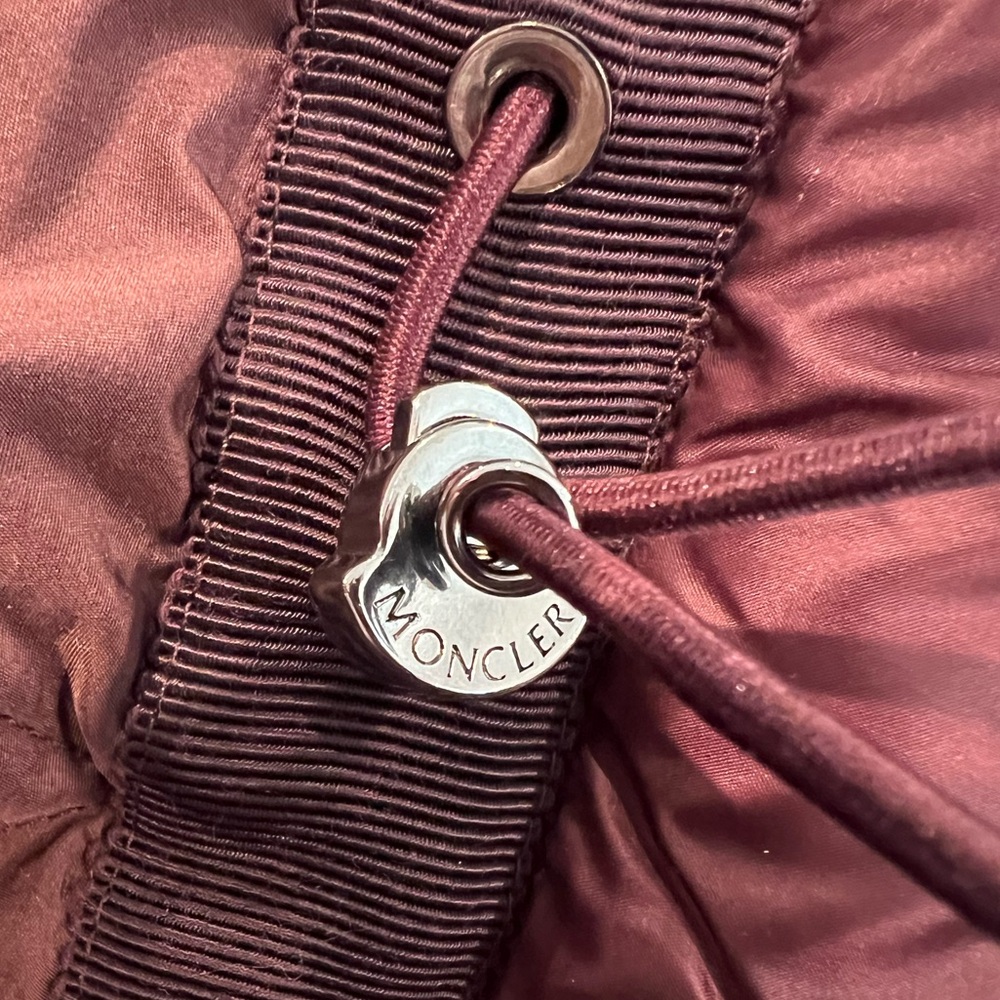 Moncler Burgundy Lightweight Puffer Cardigan Size Small - Picture 6 of 11
